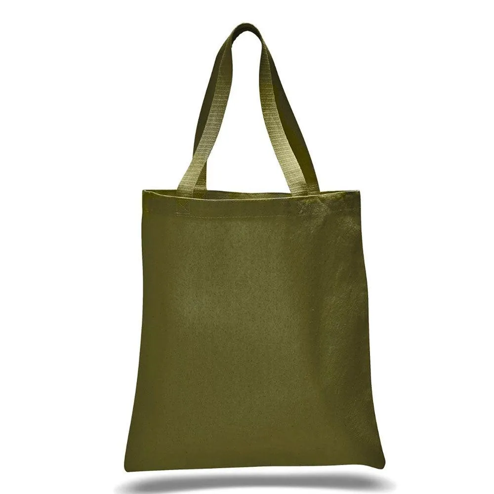 12 Oz. Colored Canvas Simple Tote Bag Printed with a Customizable PINES COLLECTION Design