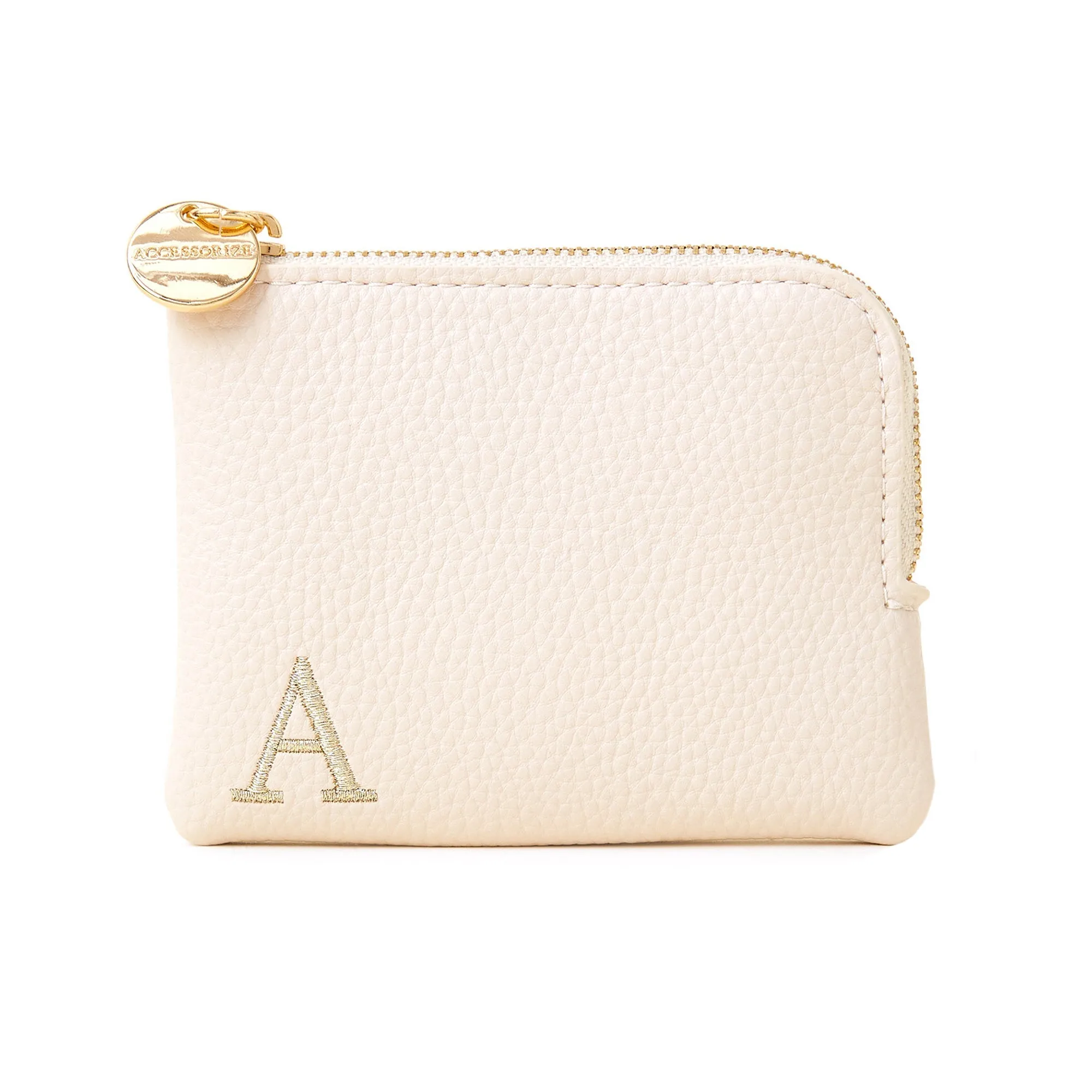 Accessorize London Women's Cream (A) Initial Coin Purse