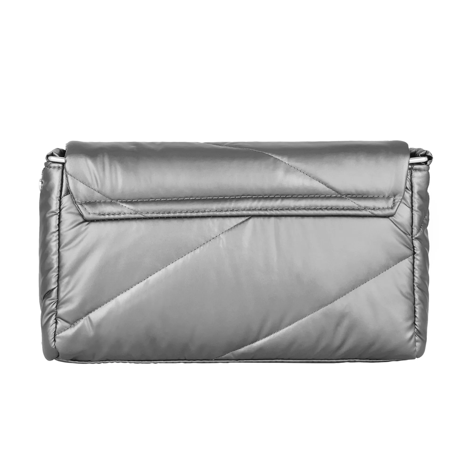 Accessorize London Women's Silver Metallic Crossbody Bag