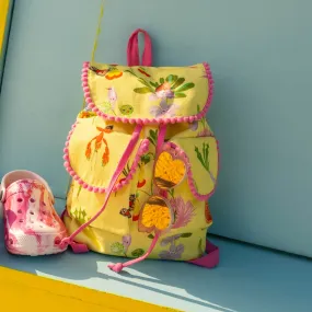 Accessorize London Yellow Floral Backpack