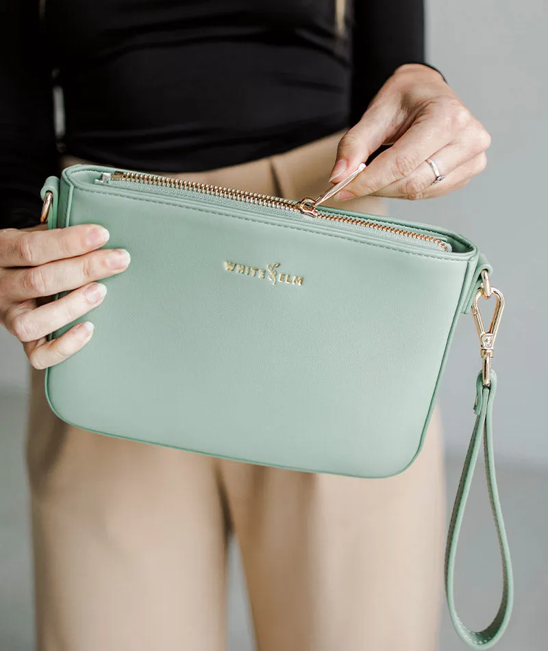 Ara Convertible Crossbody Clutch - Seafoam