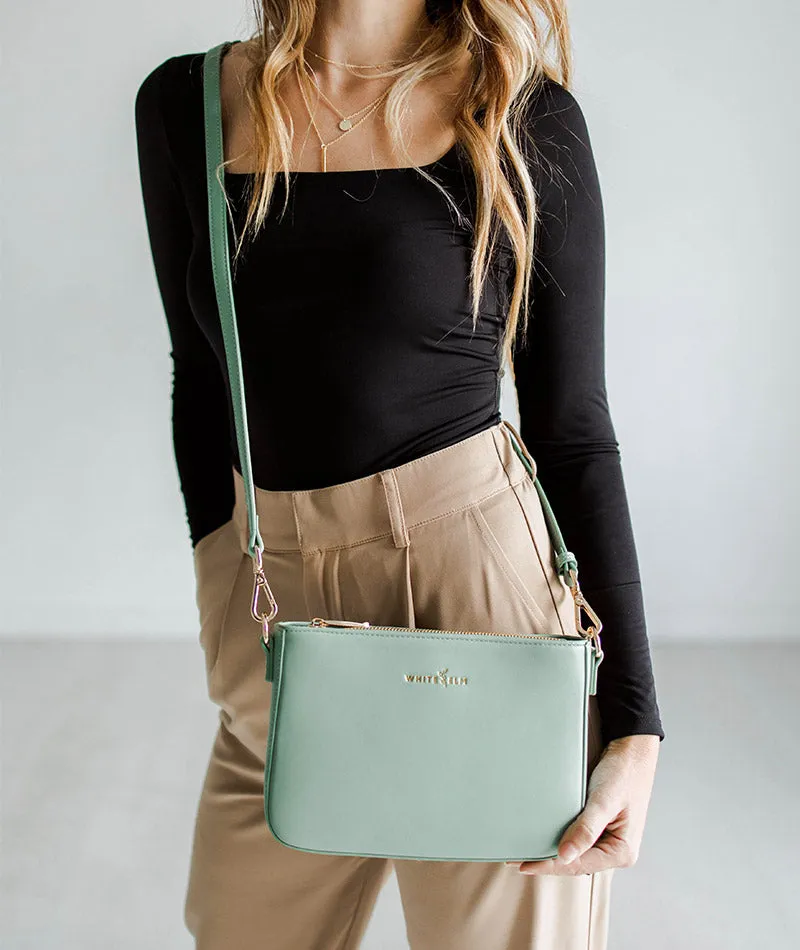 Ara Convertible Crossbody Clutch - Seafoam