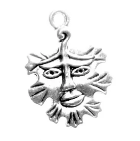 AVBeads Celtic Charms Greenman Charms Silver 21mm x 15mm Metal Charms 4pcs