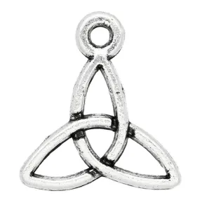 AVBeads Celtic Charms Triquetra Mini Silver 14mm x 13mm Metal Charms 10pcs