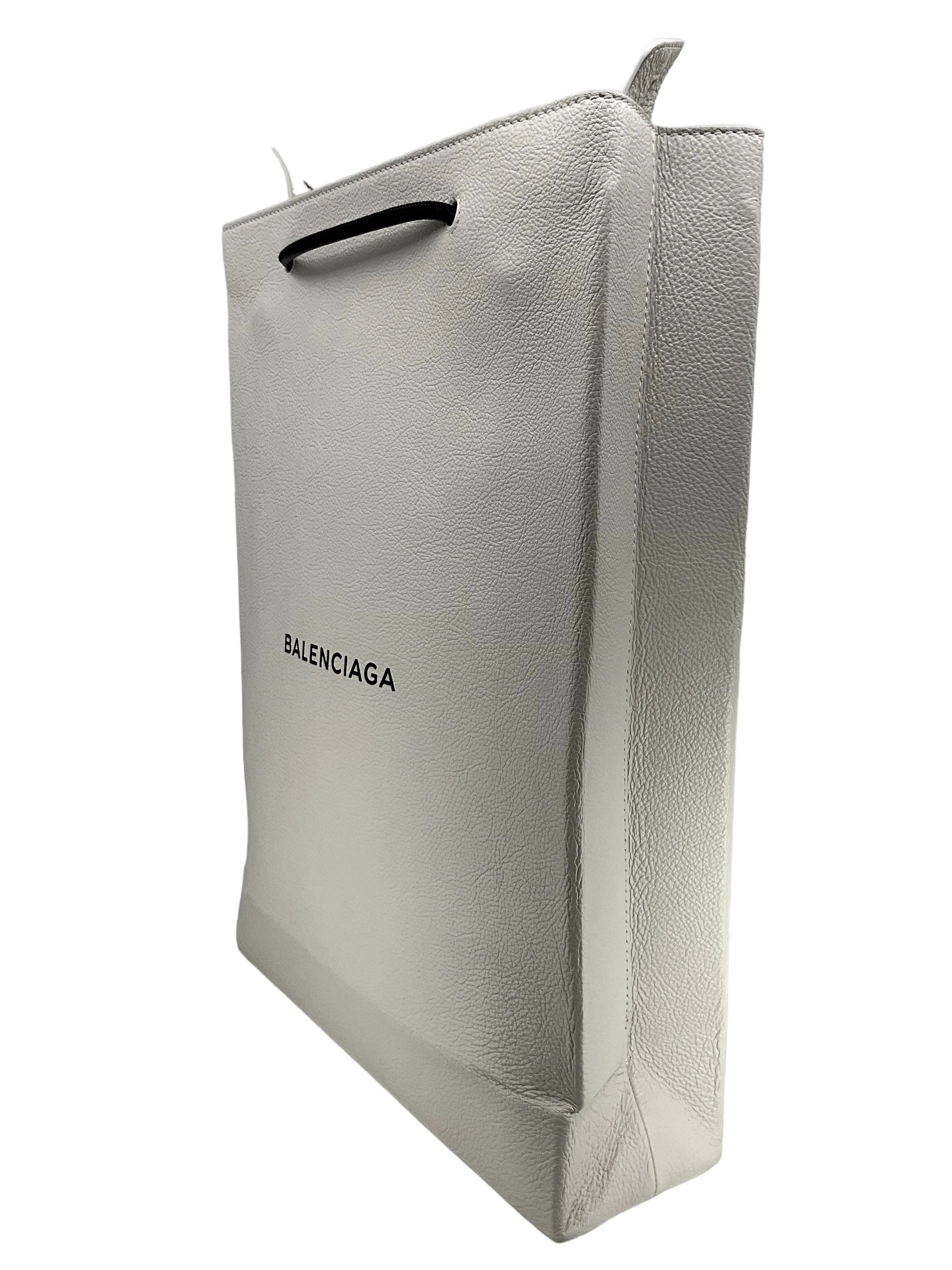 Balenciaga White Leather Shopper Tote