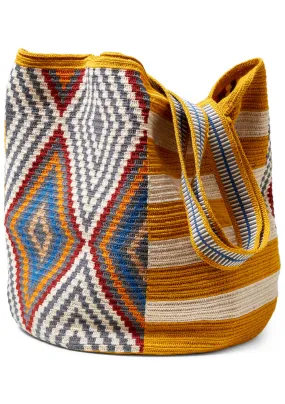 Bangalore Tote Bag Mustard & Beige