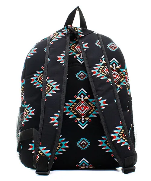 Black Aztec Southwest backpack and lunch bag