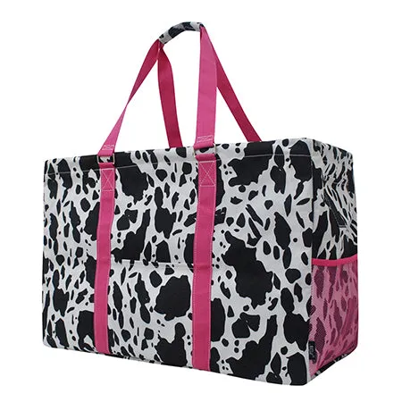 Black Cow Hot Pink NGIL Mega Shopping Utility Tote Bag