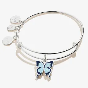 Blue Swallowtail Butterfly Charm Bangle