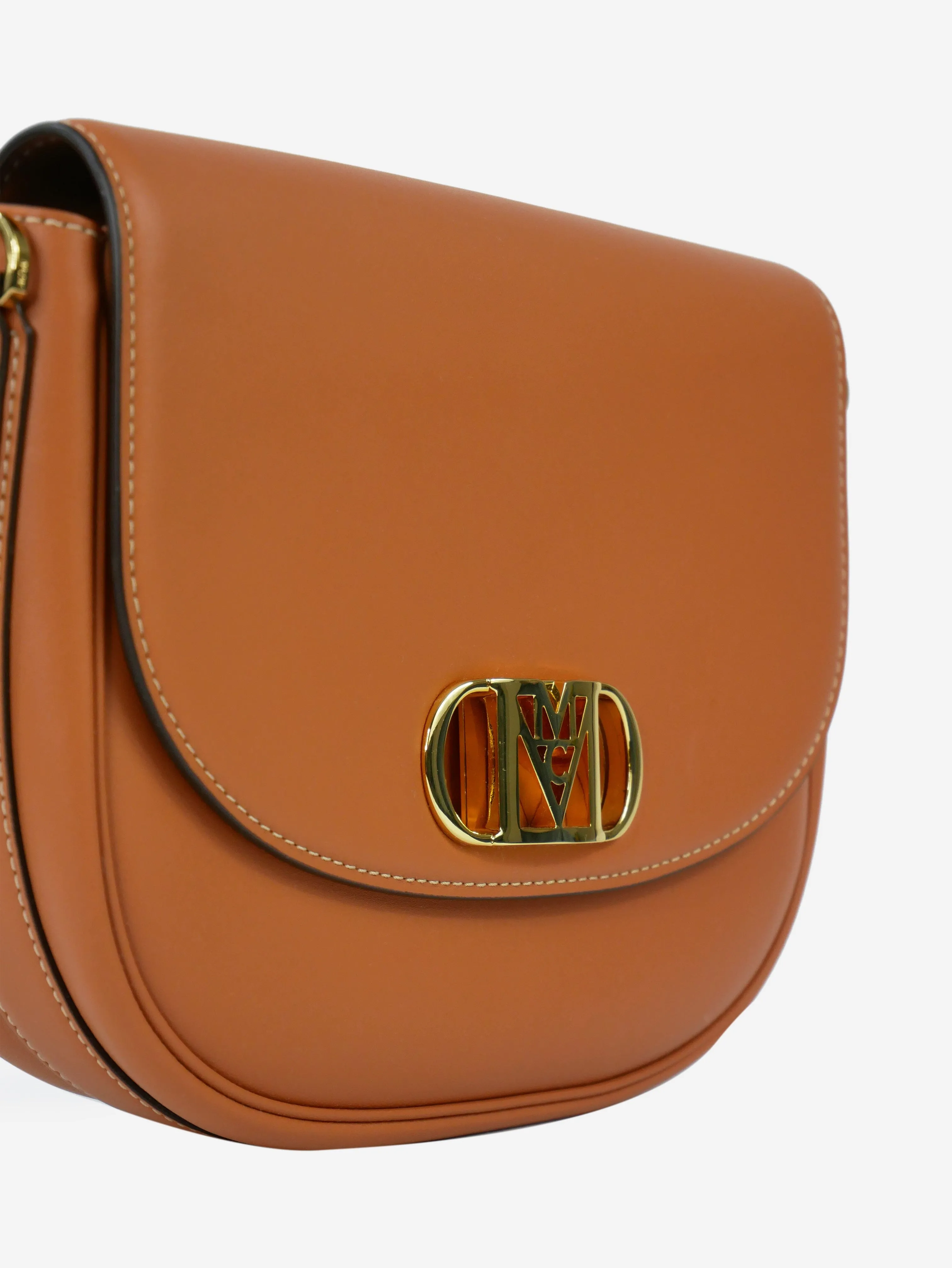 Brown Mode Travia small cross-body bag with gold hardware