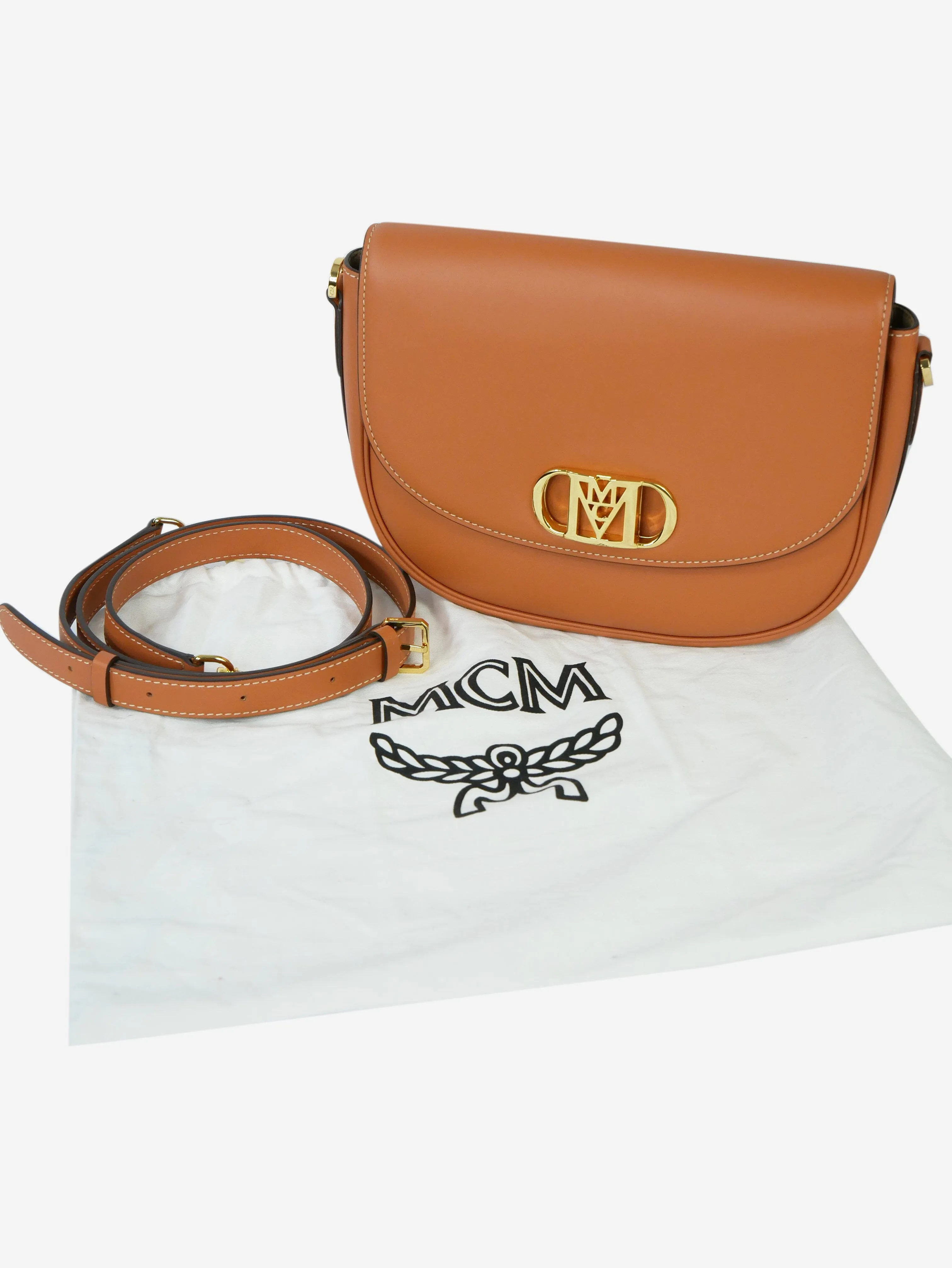 Brown Mode Travia small cross-body bag with gold hardware