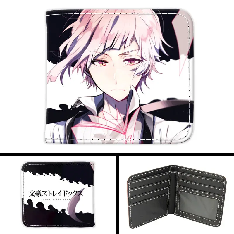 Bungo Stray Dogs Short Wallet PU Leather Card Holder Purse Dazai Osamu Nakahara Chuuya Nakajima Atsushi Ryunosuke Akutagawa Gift