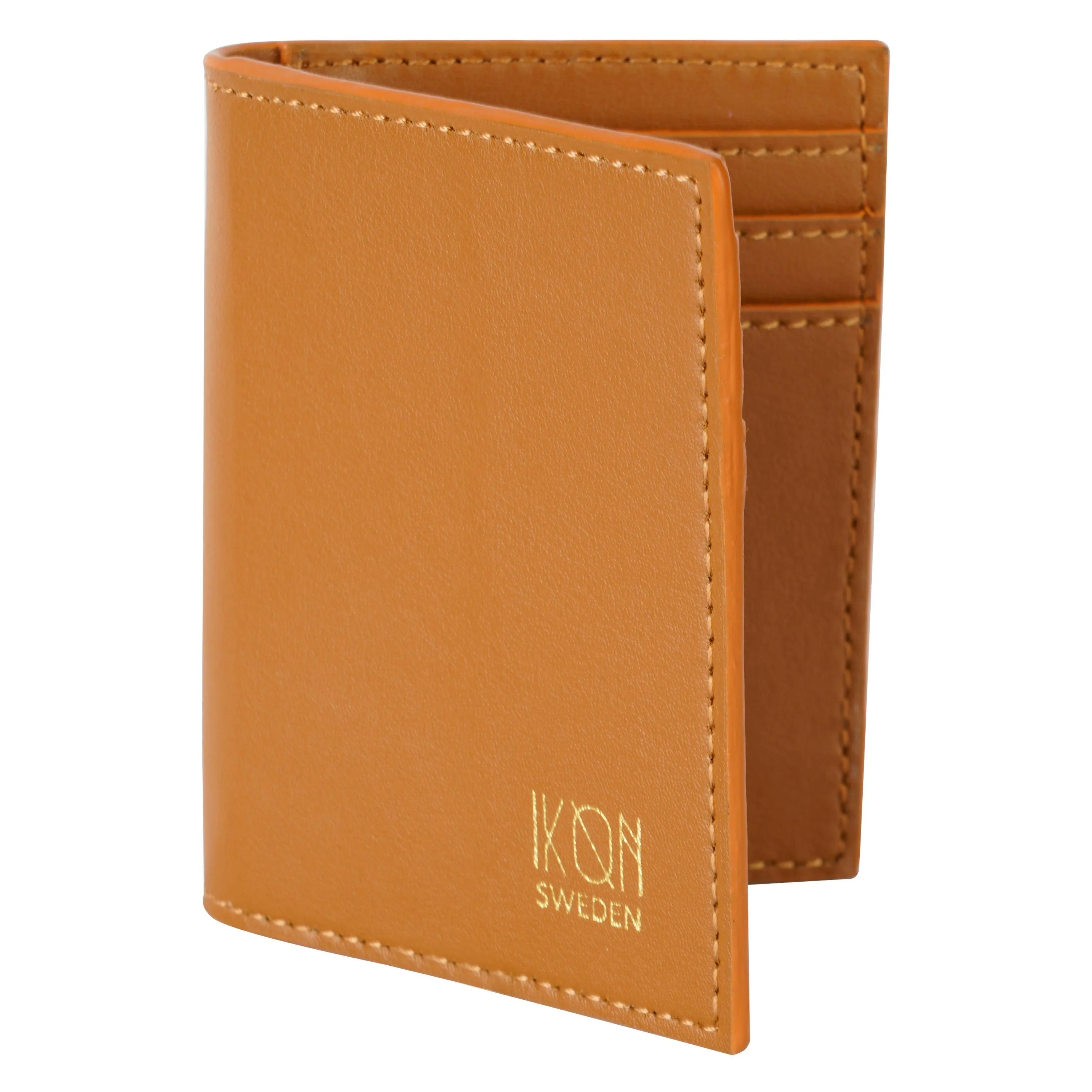 Cactus Leather BiFold Card Wallet - Cognac