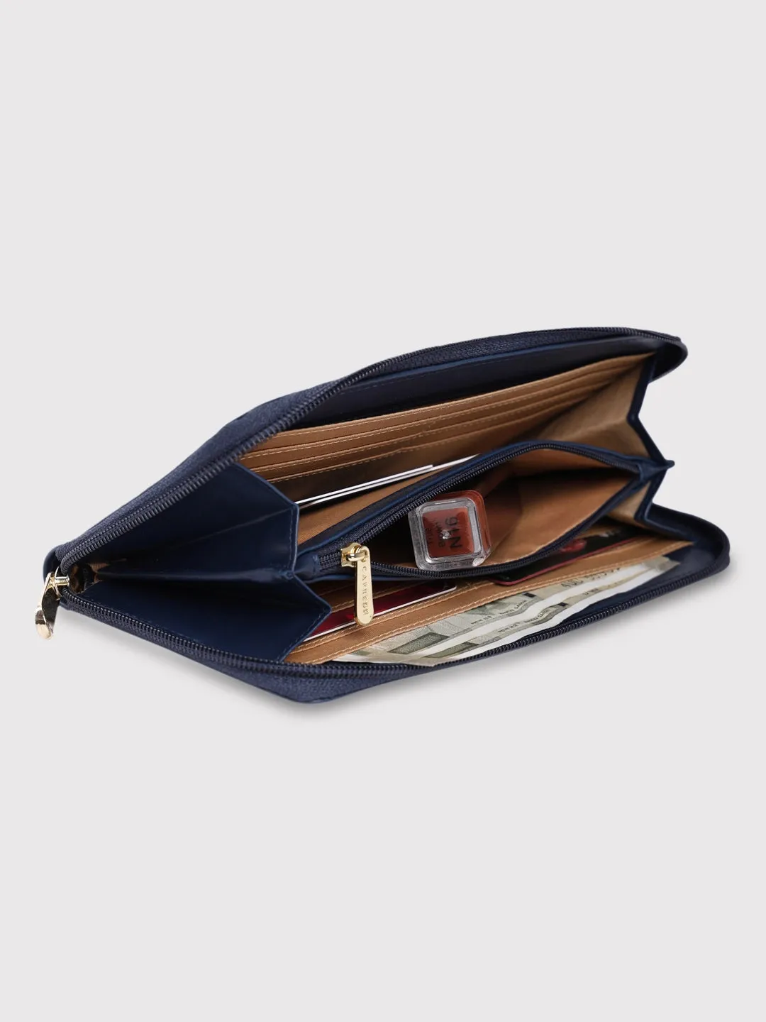 Caprese Kyle Zip Around Wallet Large Navy