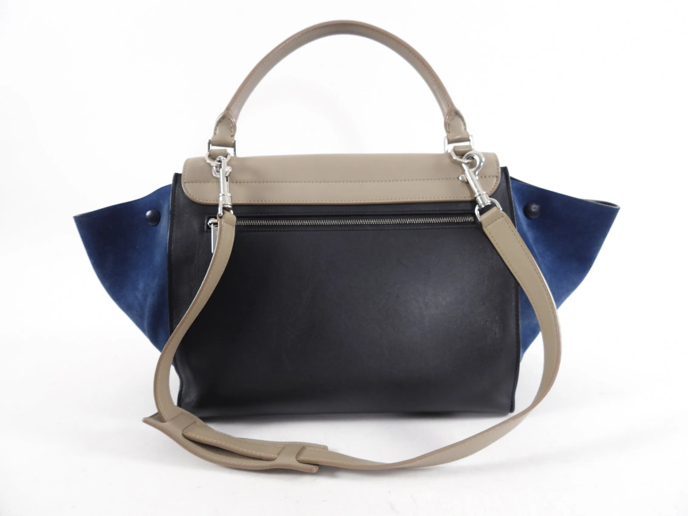 Celine Tricolor Trapeze Medium Two-Way Bag