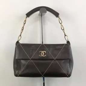 CHANEL Brown Wild Stitch with Chain Strap