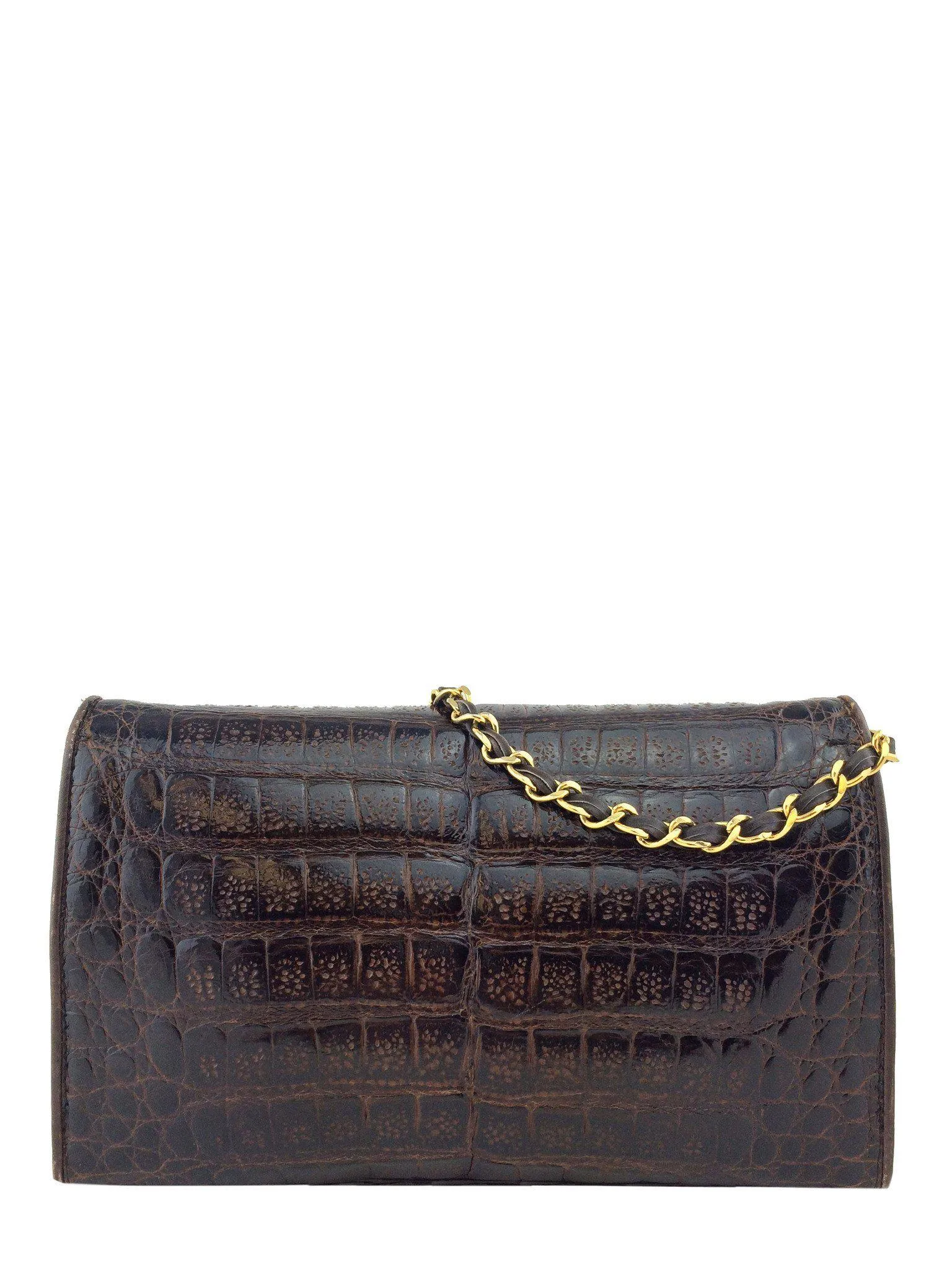 Chanel Vintage Crocodile Flap Shoulder Bag