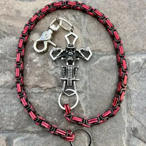 Cowboy Cross Wallet Chain - Black & Red Daytona Heritage - WC227H