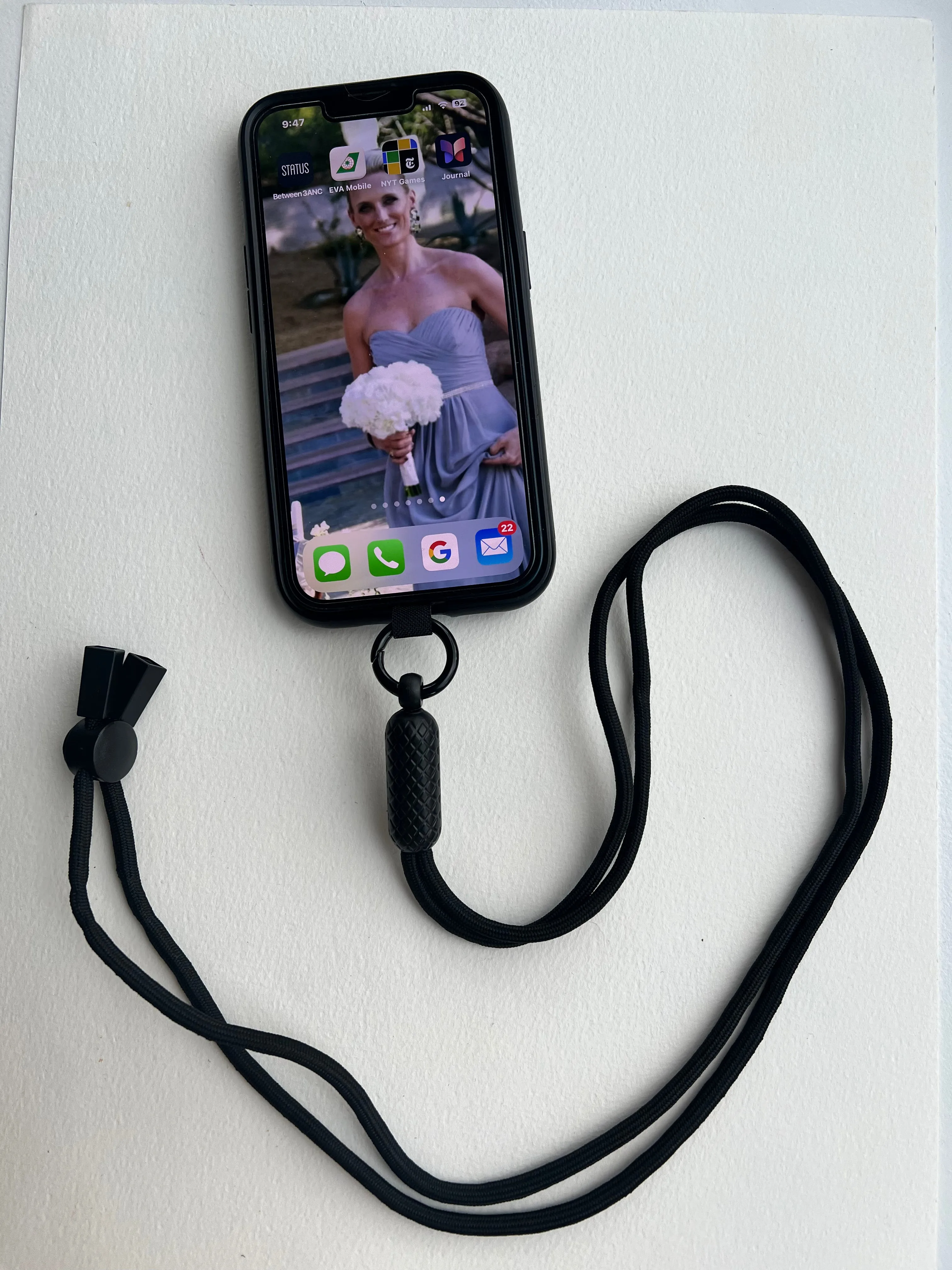 Crossbody Cell Phone Strap | Black