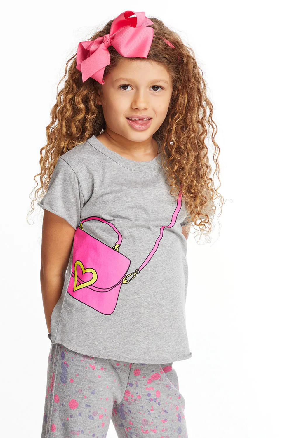 Cute Purse Girls Crew Neck Tee