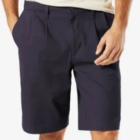 Dockers Men's Double-Pleated Shorts Navy Blue, 30W