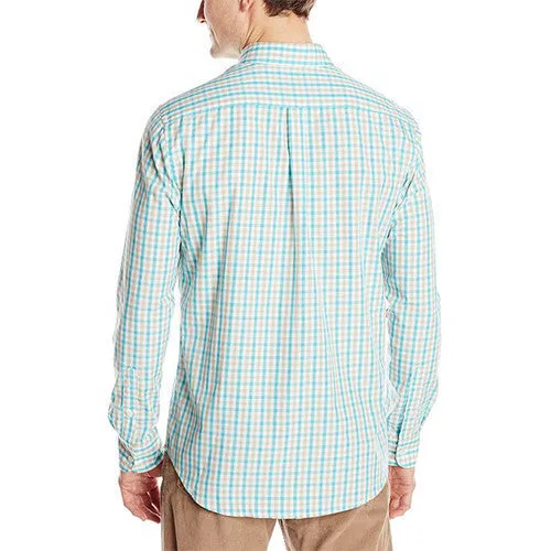 Dockers Men's Long-Sleeve Multi-Color Gingham Button-Front Shirt