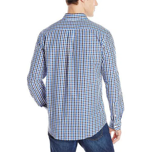 Dockers Men's Long-Sleeve Multi-Color Gingham Button-Front Shirt