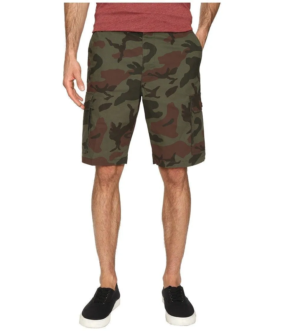 Dockers Men's Perfect Cargo Shorts, Camouflage Camo Green, 30W