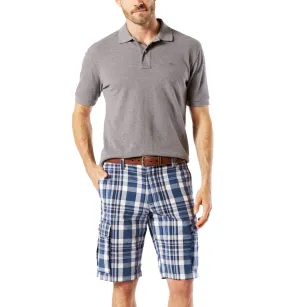 Dockers Men's Stretch Classic Fit Washed Cargo 10.5" Shorts, Blue, 30