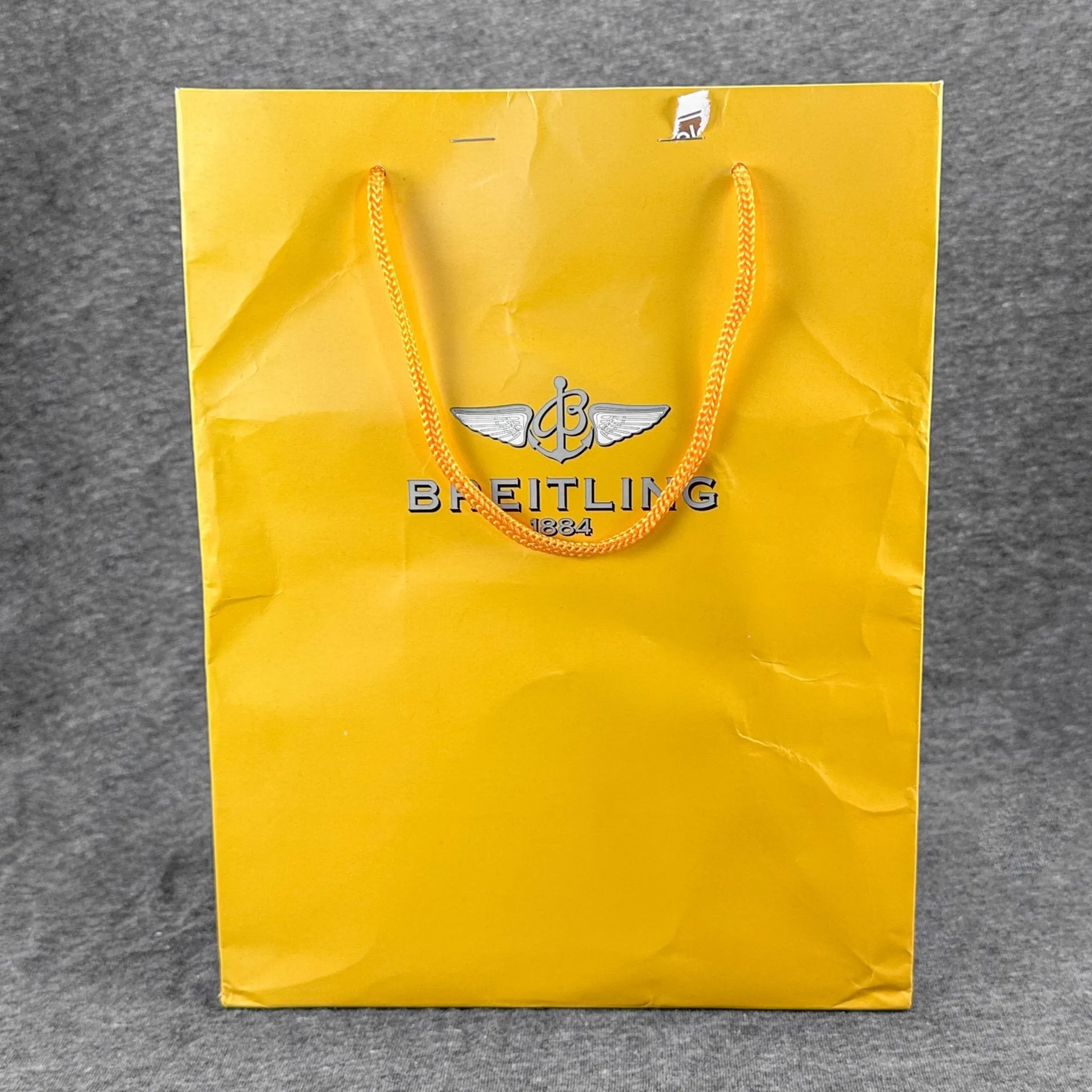 Estate Breitling Yellow Paper Bag EMPTY