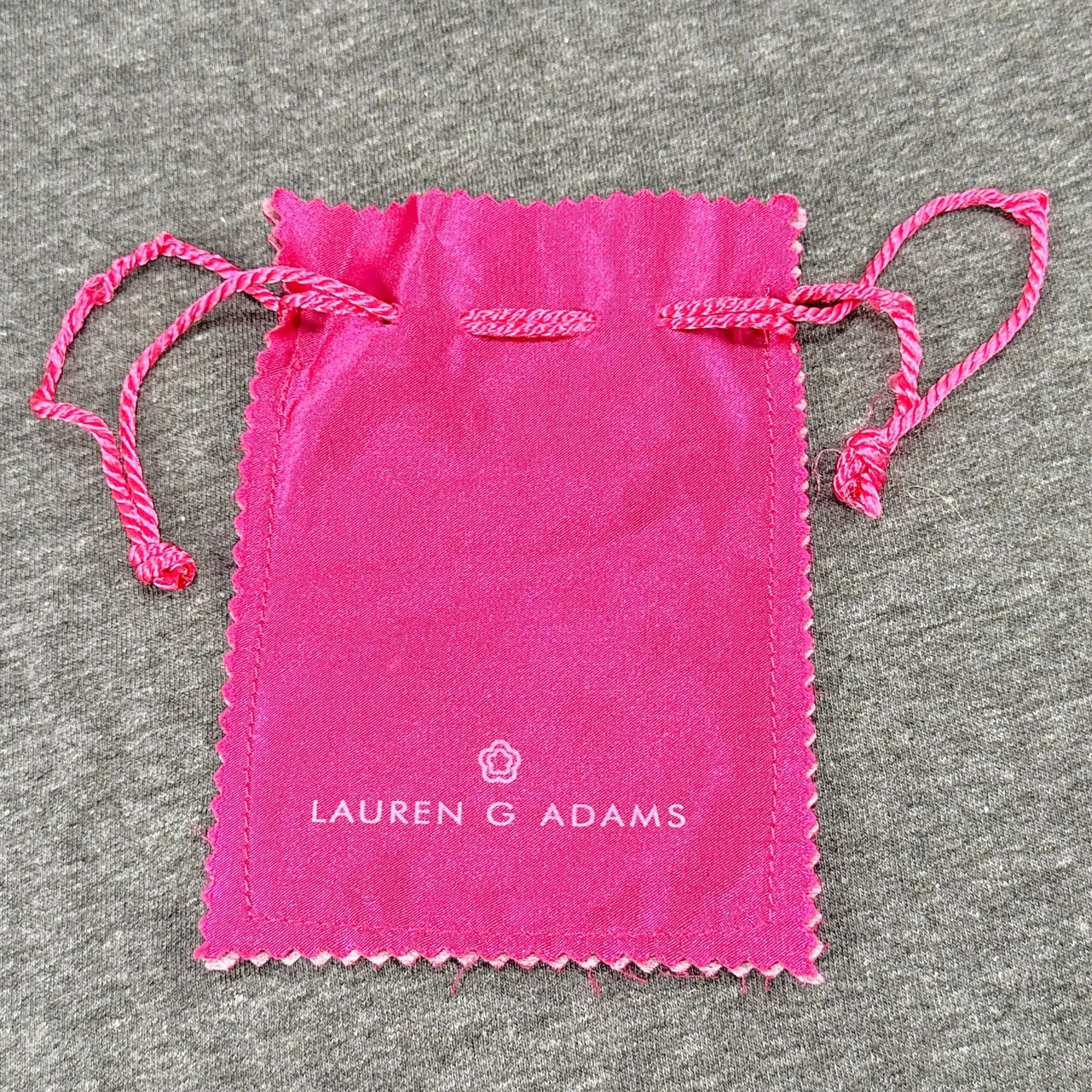 Estate Lauren G Adams Pink Drawstring Pouch EMPTY