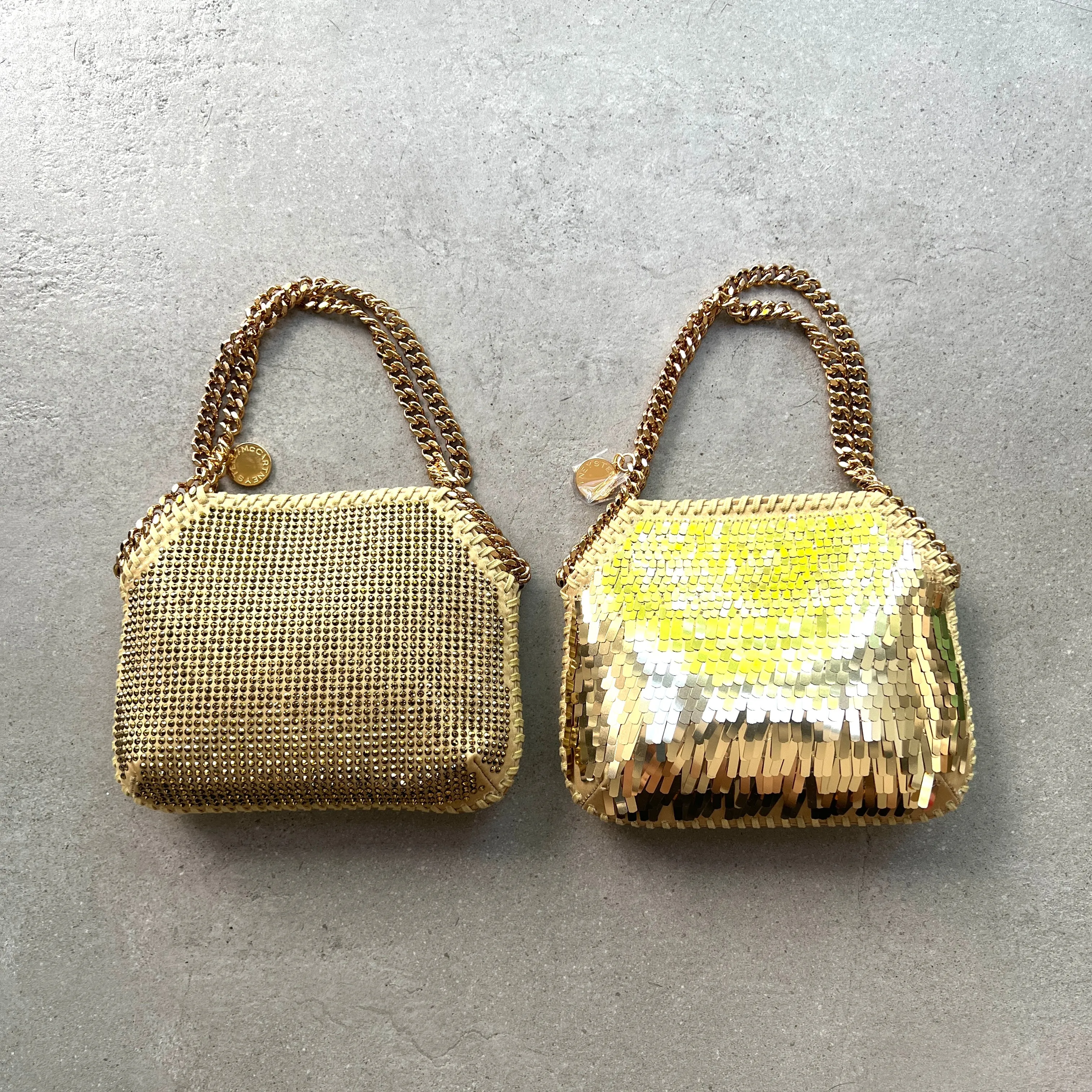 Falabella Mini Evening, Gold Small Paillette