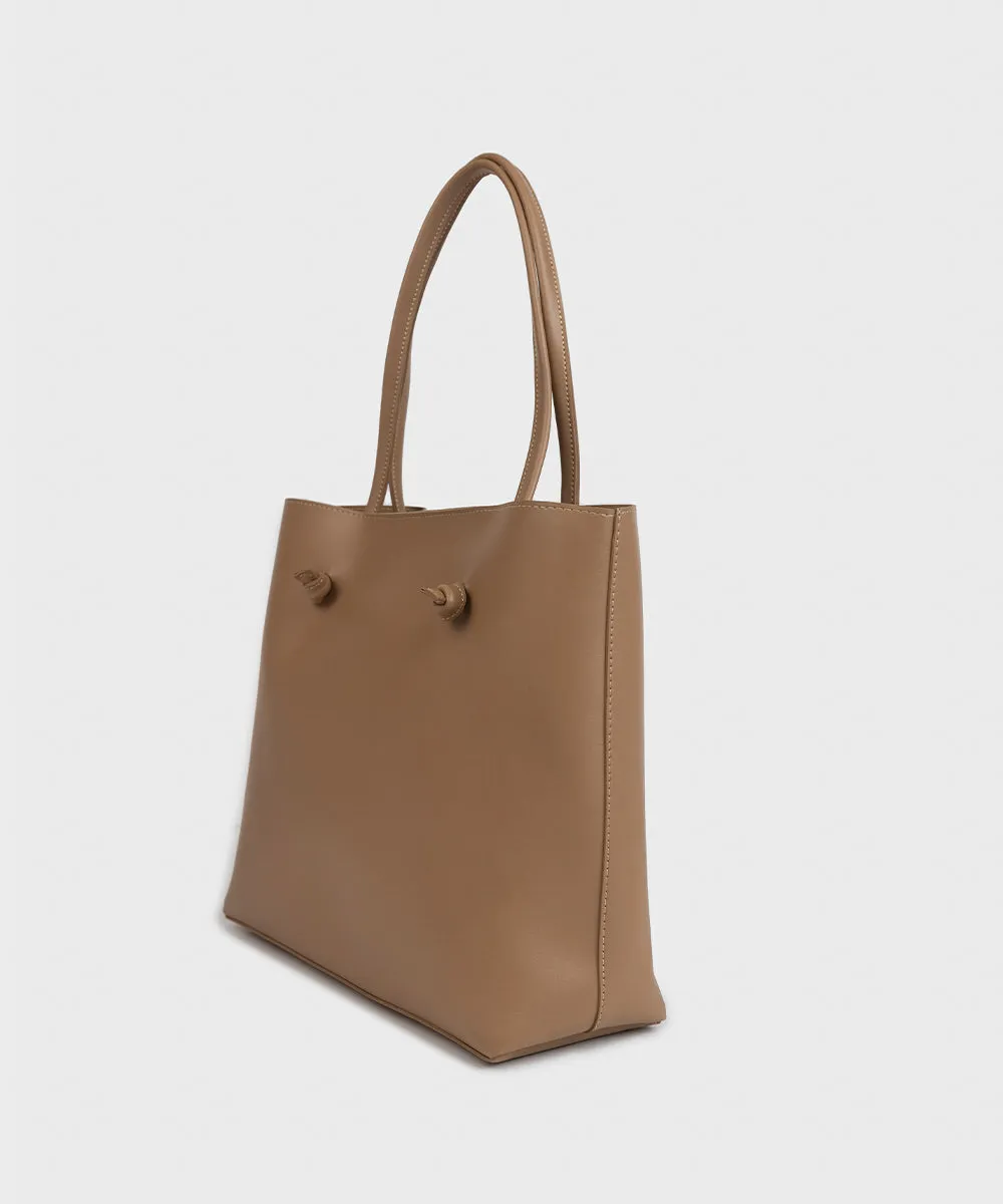 Faux Leather Tote Bag