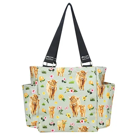 Floral Cow NGIL Small Utility Tote