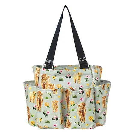 Floral Cow NGIL Small Utility Tote