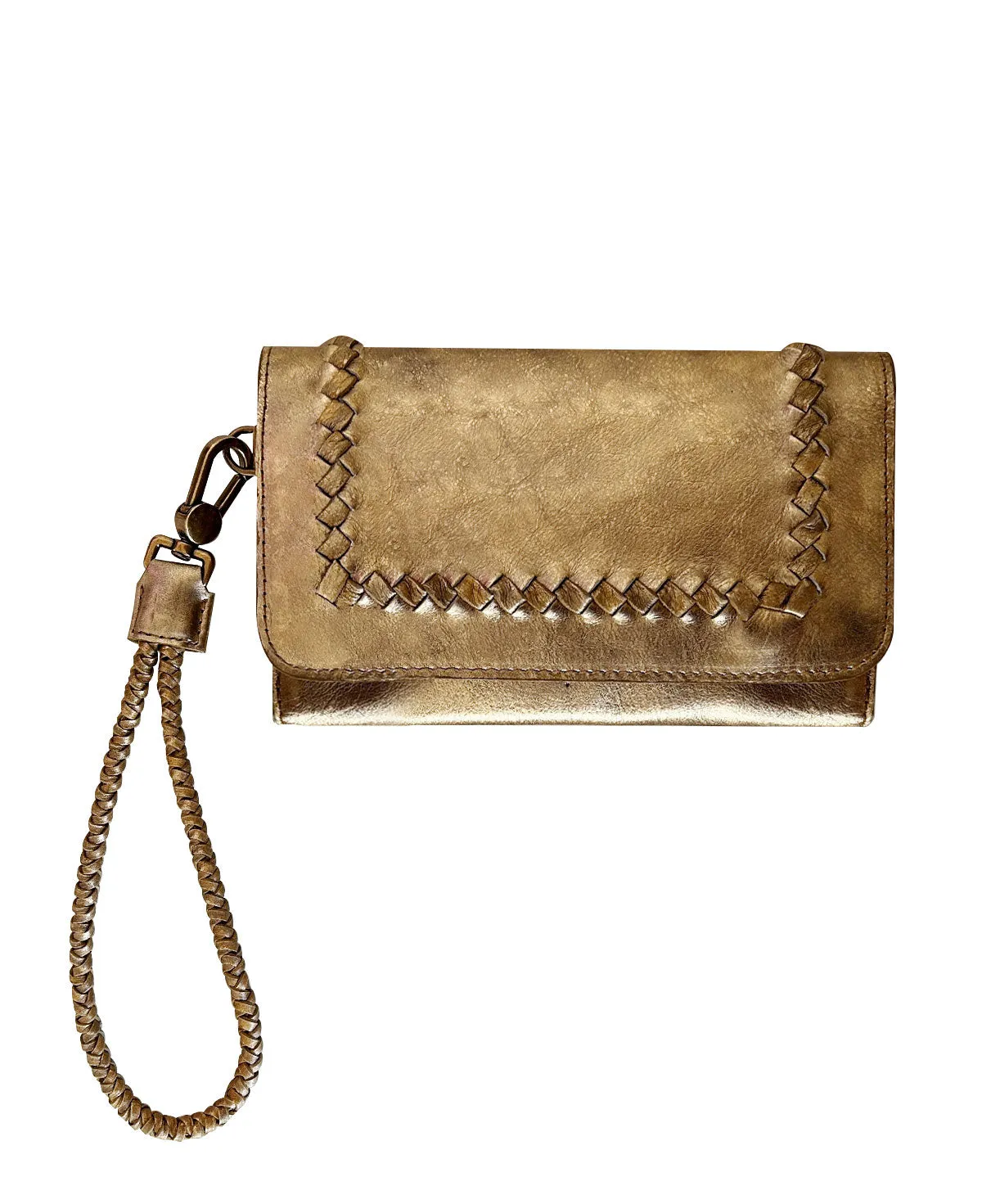 Gold Mila Bifold Leather Wallet