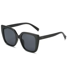 Good Hearted Square Sunglasses, Black