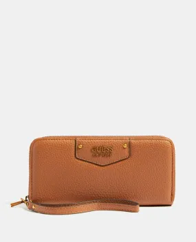 GUESS ECO BRENTON LARGE ZIP AROUND WALLET   COLOURS