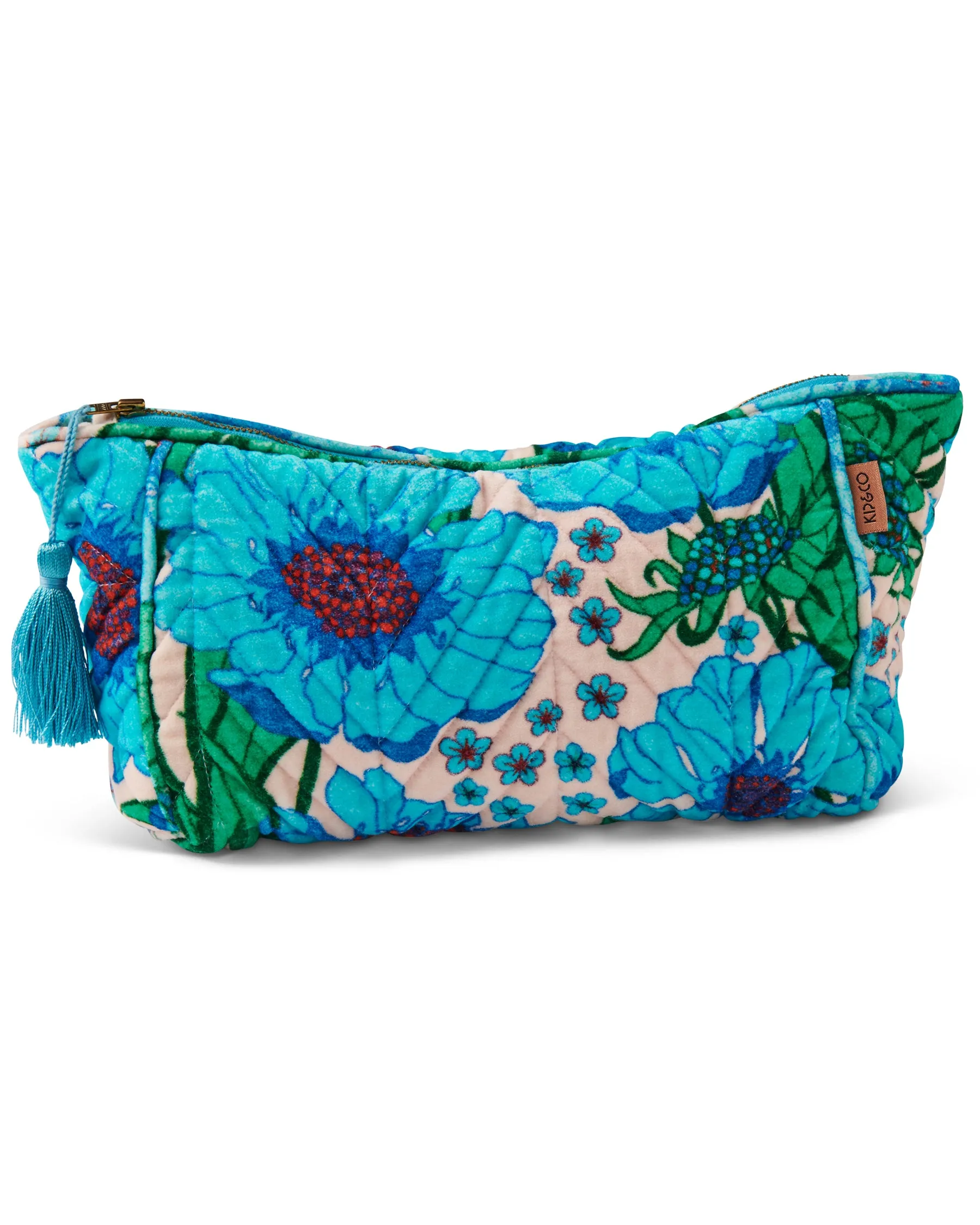 Kip & Co | Tumbling Flowers Velvet Toiletry Bag