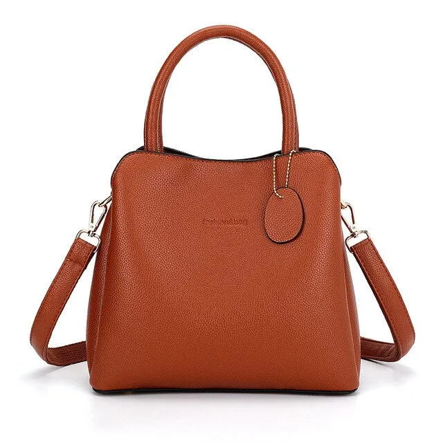 Large Capacity Luxury Designer Vintage Casual Leather Tote Bag, Shoulder Bag and Handbag