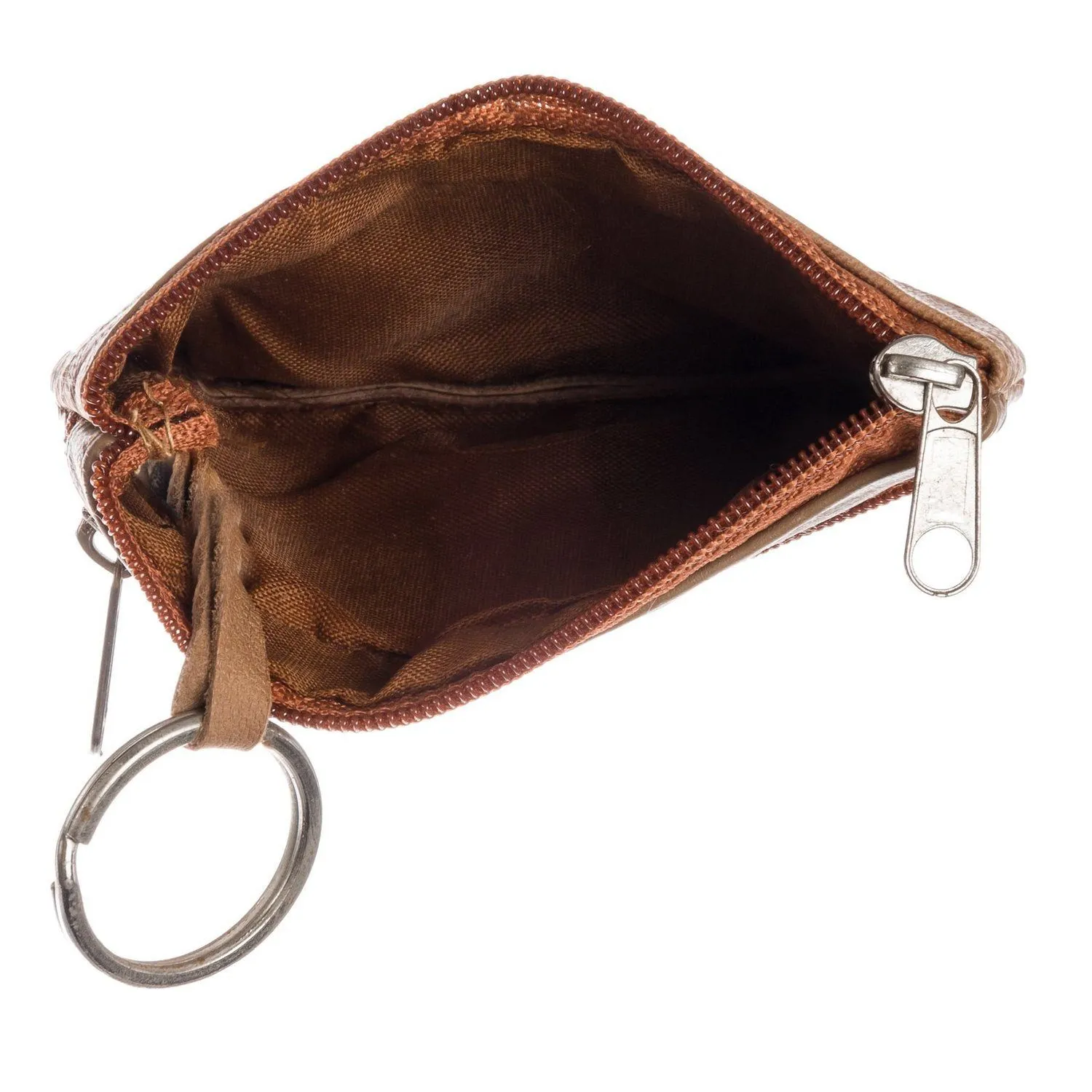 Leather Change Purse w/ Key Ring