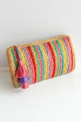 LIZA CLUTCH -STRIPE