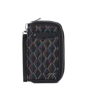 LUG Super Tram Zip RFID Wallet in Black Rainbow