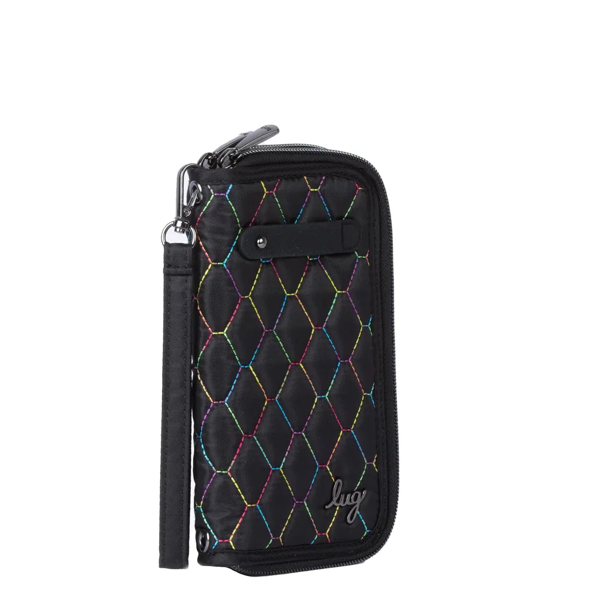 LUG Super Tram Zip RFID Wallet in Black Rainbow