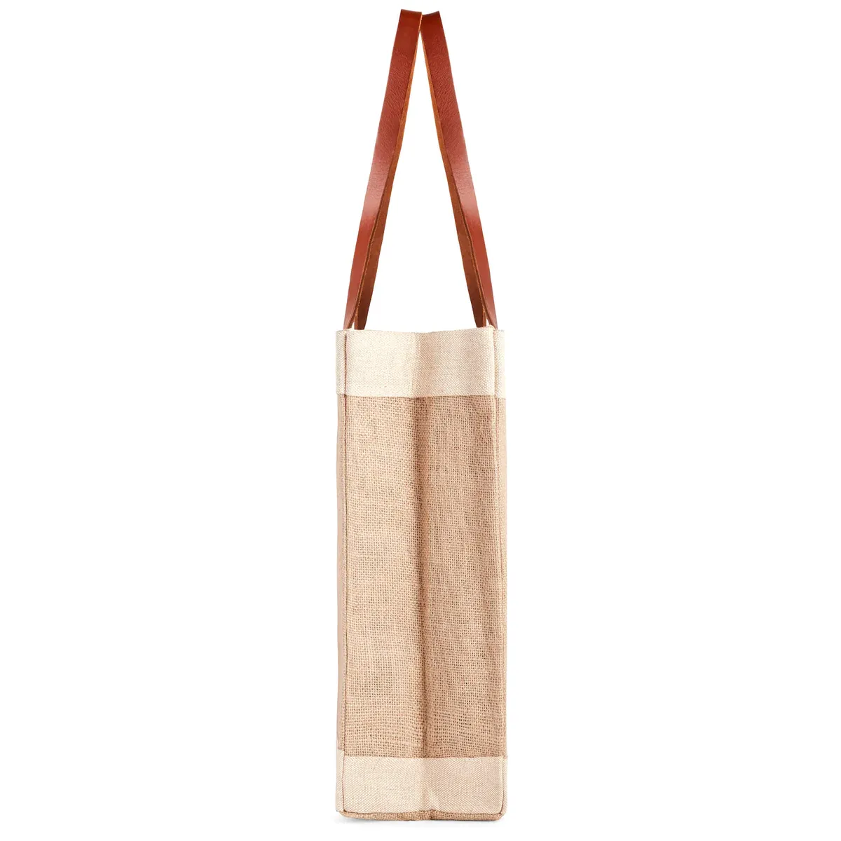 Market Tote in Natural Bouquet with White Vase by Amy Logsdon