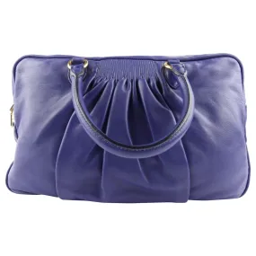 Miu Miu Purple Leather Two Way Handbag