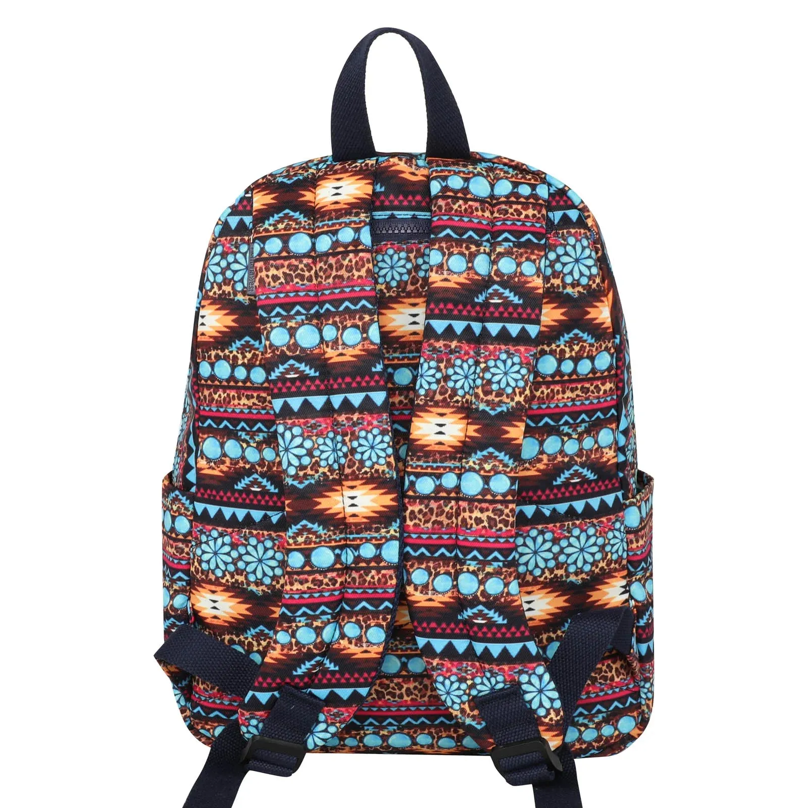 Montana West Blue Floral Leopard Print Backpack