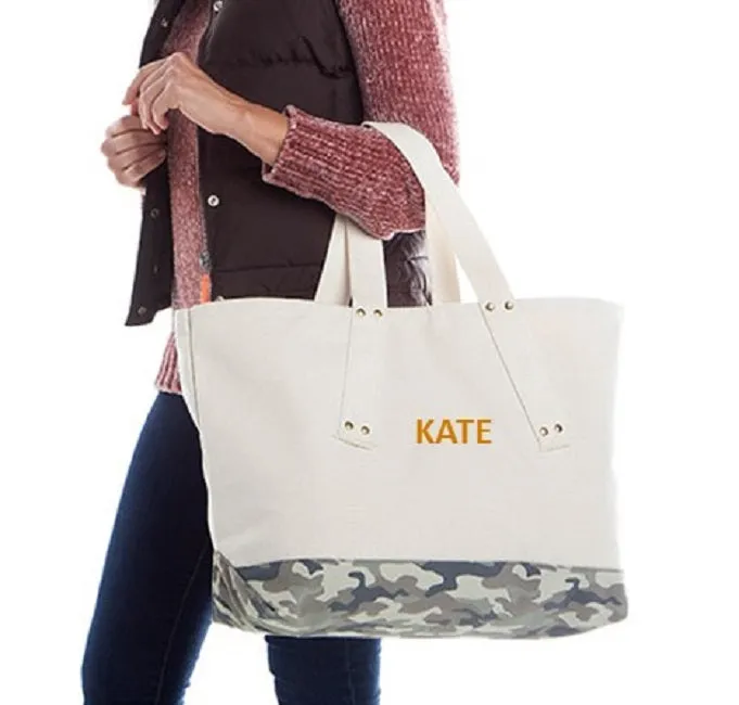 Personalised Grommet Canvas Tote