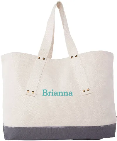 Personalised Grommet Canvas Tote