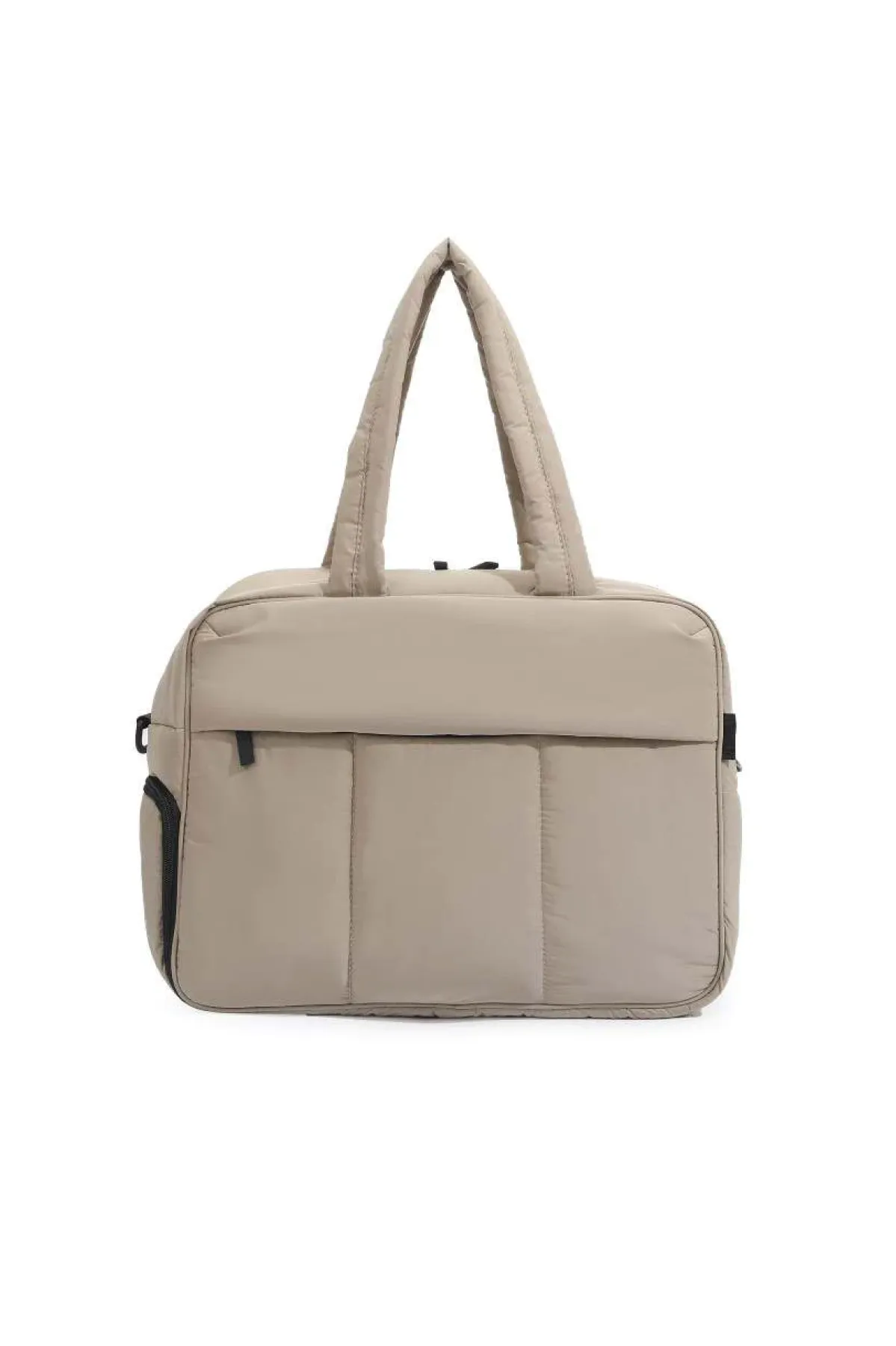 Puffer Duffle Bag - Taupe